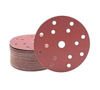 MioTools Fox Disques abrasifs auto-agrippants, 150 mm, 15 trous, p. Ponceuses excentriques, Corindon normal (Lot de 25) G36