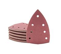 MioTools Fox Feuilles abrasives auto-agrippantes, 150 x 100 mm, 7 trous, p. Ponceuses delta, Corindon normal (Lot de 50) G180