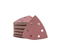 MioTools Fox Feuilles abrasives auto-agrippantes, 93 mm, 6 trous, p. Ponceuses delta, Corindon normal (Lot de 25) G24