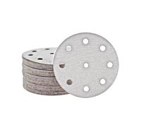 MioTools Shark Disques abrasifs auto-agrippants, 125 mm, 9 trous, p. Ponceuses excentriques, Corindon normal (Lot de 50) G240