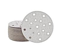 MioTools Shark Disques abrasifs auto-agrippants, 150 mm, 17 trous, p. Ponceuses excentriques, Corindon normal (Lot de 50) G240