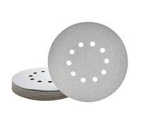 MioTools Shark Disques abrasifs auto-agrippants, 225 mm, 10 trous, p. Ponceuses à plâtre, Corindon normal (Lot de 25) G400