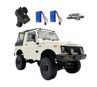 Mious 1/10 WPL C74-1 4WD RC Crawler, voiture tout-terrain télécommandée tout-terrain avec deux batteries et contrôle proportionnel, jouet RC pour l'intérieur et l'extérieur
