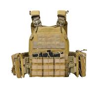 Mious Gilet tactique multifonction - Nylon 600D - Système MOLLO - Gilet tactique multifonction Quick Release - Convient pour la chasse en plein air, l'entraînement de combat