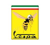 MioVespa Collection Badge avant 3D bombé pour l'avant de votre Vespa, avec le logo Mio Vespa sur le drapeau italien et jaune pour différents modèles de Vespa