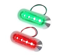 MiOYOOW 2 Pièces Feux Navigation Bateau à LED, Lumières Pont Marines à LED Étanches pour Bateau à Voile Yacht de Nuit 12V (rouge/vert)