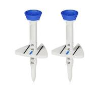 MiOYOOW 2PCS Tees Golf en Plastique, 30-55mm Tees de Golf Réglables Incassables, avec Ligne Visée Précise pour Réduisent Friction et Rotation Latérale