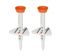 MiOYOOW 2PCS Tees Golf en Plastique, 30-55mm Tees de Golf Réglables Incassables, avec Ligne Visée Précise pour Réduisent Friction et Rotation Latérale