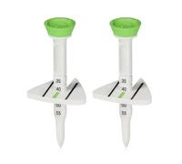 MiOYOOW 2PCS Tees Golf en Plastique, 30-55mm Tees de Golf Réglables Incassables, avec Ligne Visée Précise pour Réduisent Friction et Rotation Latérale