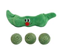 MiOYOOW 3Pcs Balles Jouets Chat, Balles Sisal Interactif pour Chat Jouet Mâcher Chat avec Son Bruissant avec Stockage Pods ae Pois pour Chase D'entraînement de Chaton Intérieur