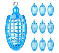 MiOYOOW Cage à Appât Diffusion Lente, Lot de 10 Pêche Méthode Feeder Léger à Clip Rotatif, Distributeur d'Esche Multiesche avec Anneau Rapide, pour Carpe, Pêche en Eau Douce et en Mer