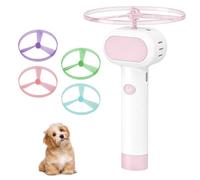MiOYOOW Disque Volant Motorisé Auto-décollage pour Animaux, Jouet Interactif Lumineux LED pour Chien Chat, Lanceur 10cm, pour Jeu Intérieur et Extérieur
