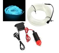 MiOYOOW El Wires Fil de Lumière 5M/16FT, DC 12V Bande Néon Lumineuse Étanche Intérieure de voiture, Éclairage Intérieur LED Flexibles pour les Décorations de Voitures