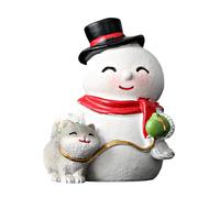 MiOYOOW Figurines miniatures de Noël, mini statue de doigt de style Noël avec bonhomme de neige Père Noël pour décoration de fête à la maison