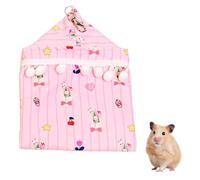 MiOYOOW Hamac pour Animaux de Compagnie, Maison Cochon d'Inde, Nid de Couchage Semi-fermé pour Planeur à Sucre, Lits Suspendus Chauds et Pliables pour Animaux de Compagnie pour Noël, Automne, Hiver