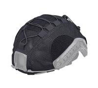 MiOYOOW Housse de casque tactique, légère et respirante en maille avec crochet et boucle + boucles en nylon + cordon anti-chocs pour casque