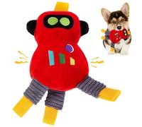 MiOYOOW Jouet en peluche pour chien en forme de robot interactif à mâcher pour chiens de petite et moyenne taille