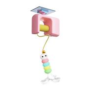 MiOYOOW Jouet pour Chat à Suspendre, Interactifs pour Chat à Porte Automatique, avec Plume et Clochette, Corde Rétractable de 1,8 M, Jouet Interactif pour Chaton, pour l'exercice à la Porte