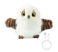 MiOYOOW Jouet pour Chat Oiseau Battant, Jouet Interactif pour Animaux de Compagnie avec Sons Simulant Le Chant des Oiseaux, en Peluche Rechargeable Électrique, avec Anneau de Suspension pour Chat