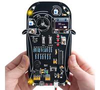 MiOYOOW Kit de simulation de soudage de conduite automobile avec changement de vitesse, lumières et écran LCD, simulateur de conducteur de voiture STEM projet de soudure électronique pour