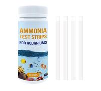 MiOYOOW Kit Test d'ammoniac pour Aquarium, 50 Bandelettes Test d'ammoniac pour Dureté Totale, Carbonatée, PH, Nitrite, Nitrate, Chlore