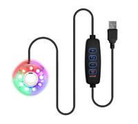 MiOYOOW Lampe Submersibles pour Aquarium, Ampoule Étanche de Poisson USB Coloré sous-Marin, Éclairage Étanche IP68 3 Modes avec Ventouses pour la Décoration de Piscine, Vase, Spa, Aquarium