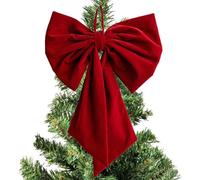 MiOYOOW Larges Nœud Rouge de Noël, Décoration en Velours à Suspendre, Ornements de Sapin de Noël pour la Maison, Les Fêtes, Les Mariages et Thanksgiving, Cadeaux de la Fête