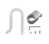 MiOYOOW Lily Pipe en Acier INOX pour Petit Aquarium, Tuyau d'écoulement d'entrée Sortie d'aquarium avec Pince à Fixation en Métal pour Aquarium de Plantes (Compatible avec Tuyaux Filtre 12/16mm)