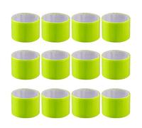 MiOYOOW Lot de 12 Brassard Reflechissantes, Clip Haute Visibilité Bras de Cheville Bracelet Fluo Band pour Courir Cyclisme Marche