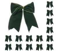 MiOYOOW Lot de 15 Nœuds en Velours de Noël, Décoration de Sapin de Noël, Ruban Décoratif pour Sapin de Fête, Ornements Vintage pour Décoration de Maison, Excursions, Mariage, Guirlande
