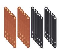 MiOYOOW Lot de 24 Bracelets en Cuir PU, Manchette Bracelets Souples Vierges avec Bouton-pression, Bijoux Classiques pour les Amis, les Amoureux et les Membres de la Famille