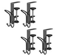 MiOYOOW Lot de 4 Crochets pour Sac à Dos, Supports de Guirlande Réglables, Cintre Support pour Chapeaux, Crochets de Stockage sans Perçage pour Décoration de Maison, Oragnisateur de Rangement