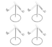 MiOYOOW Lot de 4 Présentoirs en Métal pour Cristal, Petit Support Affichage Minéral, Stands et Base de Collecte Agate, Pierres Précieuses, Minéraux, Base Sphère Cristal