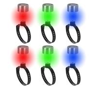 MiOYOOW Lot de 6 Lampes Solaires pour Piscine, Ampoule Solaire Extérieure, Cadre d'éclairage LED pour Trampoline, avec Sangle en Silicone, pour Piscines, Balcons, Jardins et Arrière-Cours