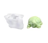 MiOYOOW Moule Silicone Tortue Mignonne, Lot de 2 Empreinte Résine et Plâtre Forme Animal, Matrice Pâtisserie Antiadhésive, pour Gâteau, Bougie et Décoration Maison, Savons et Bougies