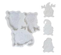 MiOYOOW Moules en Silicone pour Noël, Modèle en Ciment et Plâtre Naesine Eins Amusants, Moulage Silicone Rpoxy, Kits de Moulage Fabriquer des Décorations de Fête, Cadeaux de Noël à Faire Soi-même