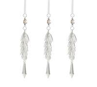 MiOYOOW Ornements Cristal Acrylique, Lot de 3 Pendentifs Glaçons pour Sapin