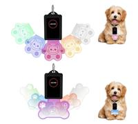 MiOYOOW Pendentif Lumineux LED pour Chien, Pendentif Rechargeable USB Animal, Collier Éclairage Multicolore Étanche, pour Balades Nocturnes Randonnées Chiens Chats