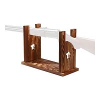 MiOYOOW Rack de Pistolet en Bois Massif, Présentoirs pour Armes à Feu, Support d'épée pour Armes à Feu, Support en Forme Rustique, avec Base Épaisse pour Fusils, Armes Longues et Objets de Collection