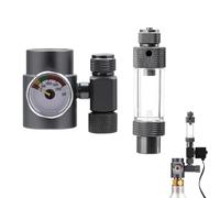 MiOYOOW Régulateur de CO2 pour Aquarium, Extérieur Régulateur de CO2 Aquarium, Manomètre avec Compteur de Bulles et Clapet Anti-Retour, Conçu pour Les Systèmes de CO2 Destinés aux Plantes Aquatiques