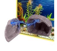 MiOYOOW Rocher Magnétique en Résine pour Aquarium, Cachettes Magnétiques pour Aquarium, Imitation de Roches Naturelles, Grotte Rocheuse, Abri pour Bettas, Crevettes et Reptiles, Décoration de Jardin