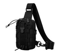 MIOYOOW Sac à Bandoulière Tactique, Pochette Tactique, Sacoche d'épaule Étanche,Sac de Poitrine Imperméable et Polyvalent, Réglable pour Sports de Plein Air, Escalade, Camping