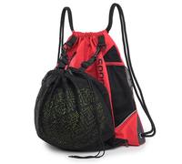 MiOYOOW Sac à Dos de Sport à Cordon, Sacoche de Basket-Ball Étanche, de Sport avec Cordon de Serrage avec Compartiment à Basket-Ball, Poches en Filet pour la Natation, Les Excursions et la Plage