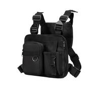 MIOYOOW Sac de Poitrine Tactique, Sacoche de Poitrine de Sport Étanche, Pochette Gilet de Course Réglable avec Plusieurs Poches pour Randonnée, Cyclisme, Chasse, Pêche, Excursion