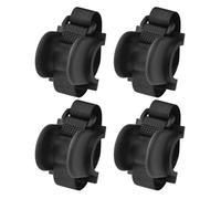MiOYOOW Supports de Canne à Pêche Marines, 4 Pcs TPE Support de Tige de Bateau, Accessoire Montage Tige à Tige Base Plate ou Courbée pour Garde-corps de Quai Main Courante de Bateau