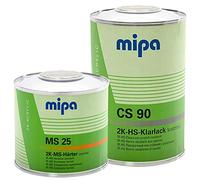 MIPA Kit 2K-HS vernis transparent CS 90 2K MS durcisseur MS25 1,5 l