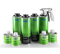 MIPA Kit de protection noir 2K pour surfaces de transport en polyuréthane - Revêtement de protection - Vernis