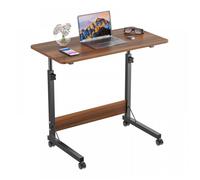 MIPAN.80x40cm Table Informatique Mobile à Roulettes - Bureau Assis Debout Réglable en Hauteur - Pour Salon, Chambre - Style 1