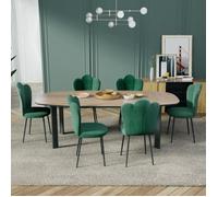 MIPAN Chaise De Coiffeuse Chaises (6pcs) Chaise De Coiffeuse Chaise De Salon 43*44*90cm Vert