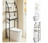 MIPAN.Étagère De Rangement Au-Dessus Des Toilettes Et Machines À Laver, Sèche-Linge, Unité De Rangement - 47x25x166cm - Noir